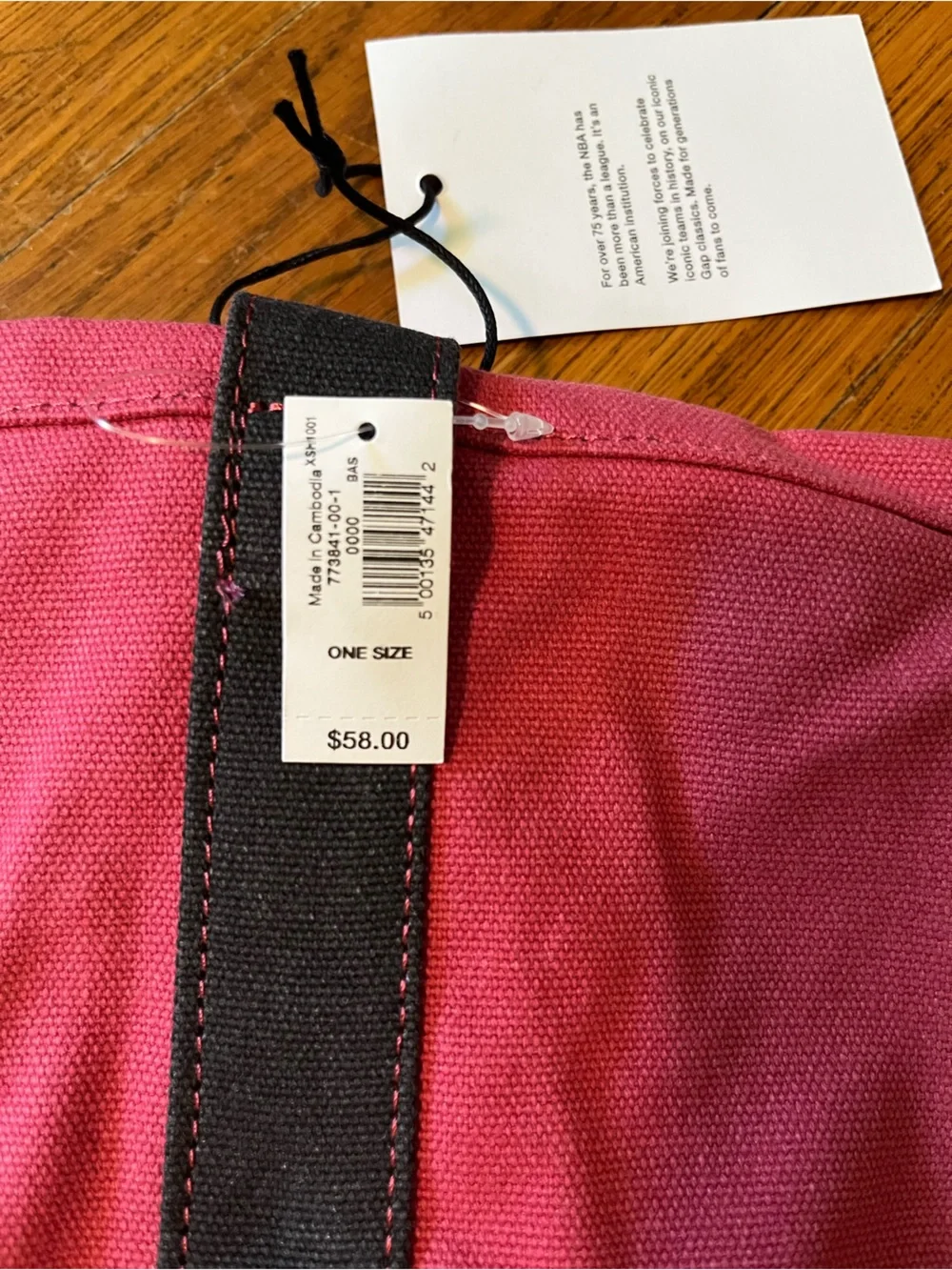 GAP Red Tote with Black Trim and Miami Heat Patch